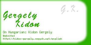 gergely kidon business card